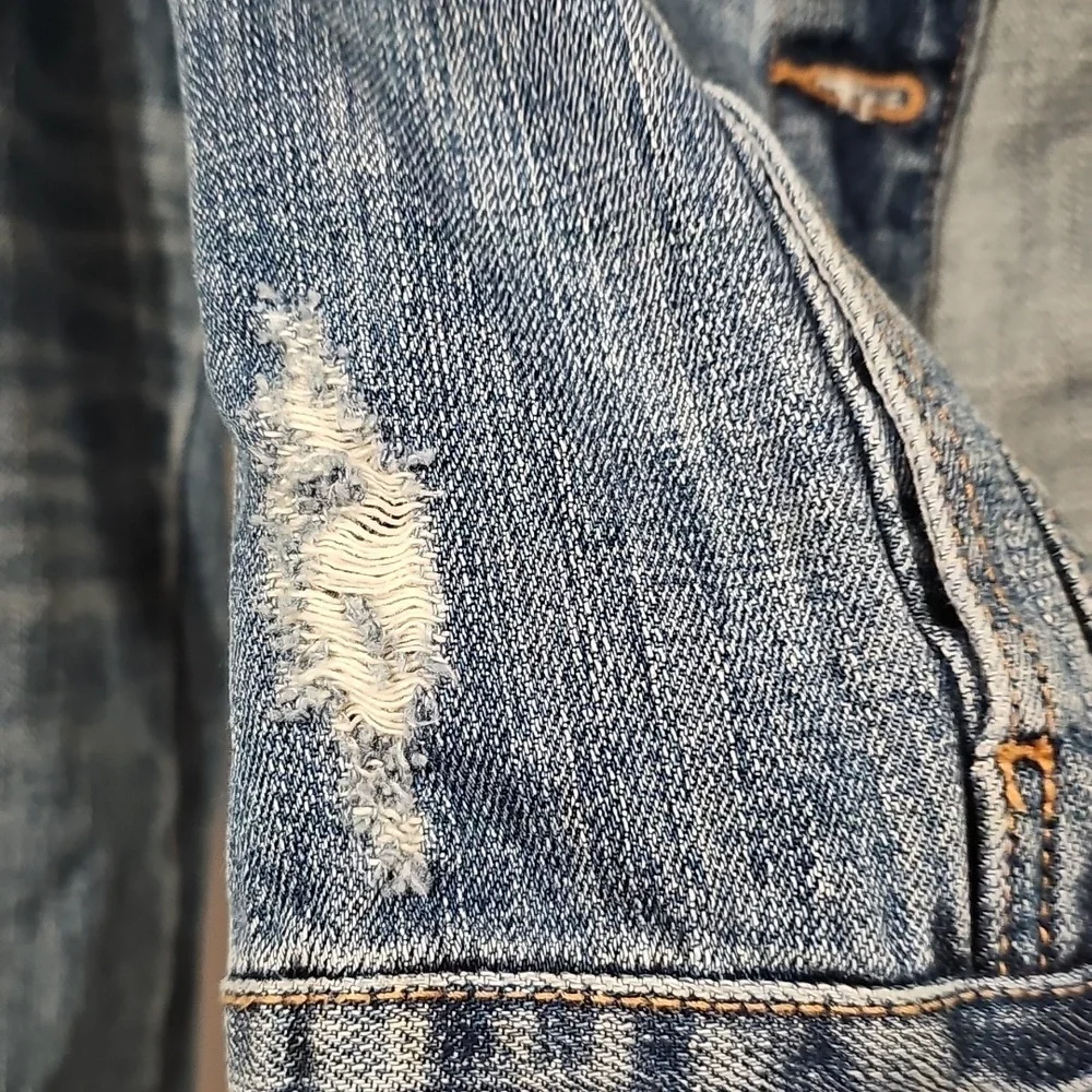 Hollister Distressed Blue Denim Jacket - Picture 6 of 9